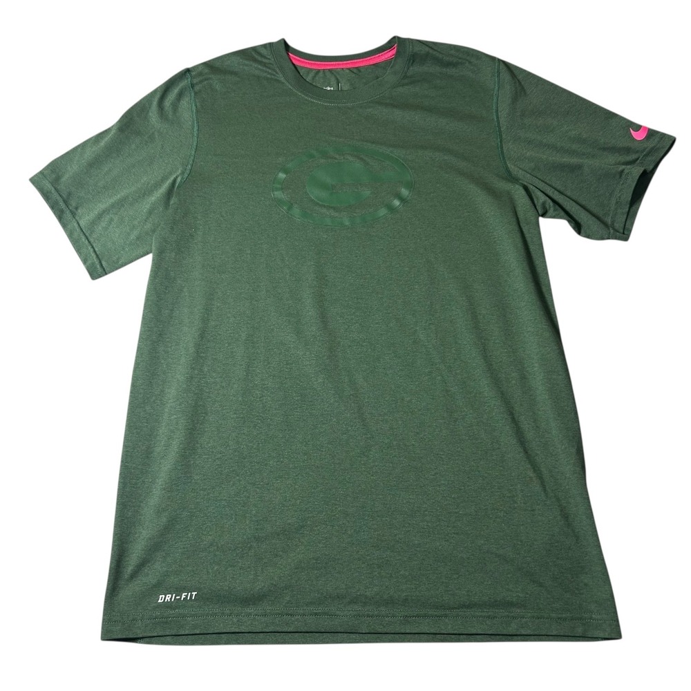 Green Bay Packers T Shirt Mens M Green Nike NFL Dri-FIT Team Apparel Tee NEW